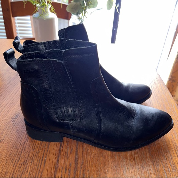 Superdry Black Leather Ankle Chelsea Boots Size 7 - Picture 5 of 12
